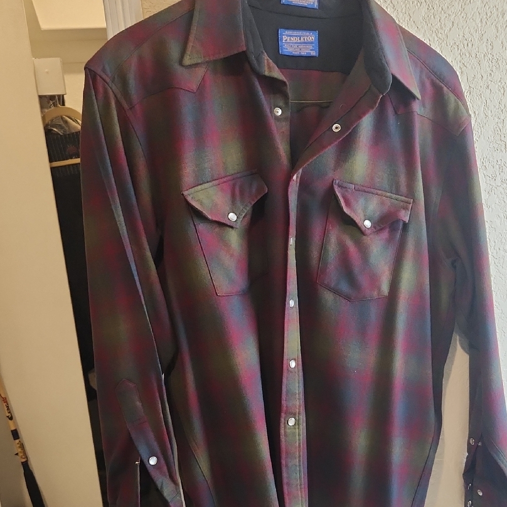 Pendleton Men's Western Pearl Button Down Shirt - XL